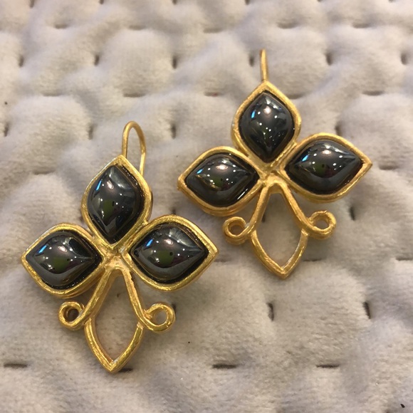 Cabochon 3-Stone Earrings-Pick Your Color! - Picture 8 of 15